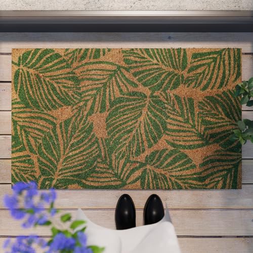 Jungle Mat – Stylische Kokos-Fußmatte von WECONhome für jeden Eingang (45 x 75 cm, grün) von Wecon Home