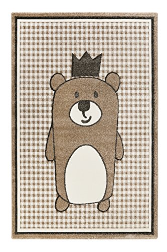 Wecon Home Esprit I Moderner Kurzflor Kinderteppich, Kinderzimmer I Henry I ESP-21978-760 I Beige Taupe I (133 x 200 cm) von Wecon Home