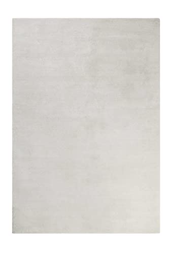 Wecon Home Kuschelig weicher Esprit Hochflor Teppich, bestens geeignet fürs Wohnzimmer, Schlafzimmer und Kinderzimmer LOFT(130 x 190 cm, hellgrau Creme) von Wecon Home