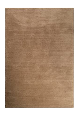 Wecon Home Kuschelig weicher Esprit Hochflor Teppich, bestens geeignet fürs Wohnzimmer, Schlafzimmer und Kinderzimmer LOFT(80 x 150 cm, Sand braun) von Wecon Home
