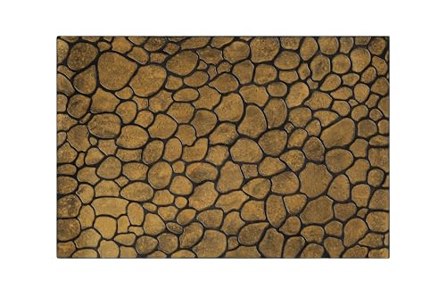 Wecon Home – Moderne Fußmatte aus 100% Gummi in Stein Optik - pflegeleicht, rutschfest und wetterfest – Desert Pebble (40 x 60 cm, schwarz meliert) von Wecon Home