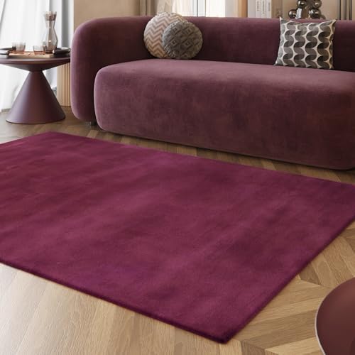 Wecon Home Moderner, sehr Flauschiger Hochflor Teppich von Esprit perfekt für Wohnzimmer, Schlafzimmer und mehr - Alice (160 x 230 cm, violett) von Wecon Home