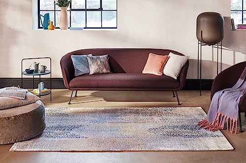 Wecon Home Moderner Esprit Teppich gewebt mit abstraktem Muster für Wohnzimmer, Schlafzimmer, Büro und Kinderzimmer – Antonia (160 x 225 cm, bunt) von Wecon Home