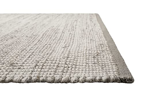 Wecon Home Teppich, Läufer, Kurzflor, nachhaltig, Natur, modern aus Jute und Wolle, bestens geeignet für Wohnzimmer, Flur » Toulouse « (160 x 230 cm, grau) von Wecon Home