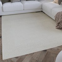 Wecon home Wollteppich "Hamptons TWENTYONE" rechteckig 15 mm Höhe Läufer, Schurwolle, Kurzflor, Wohnzimmer, Schlafzimmer, Bordüre von Wecon Home