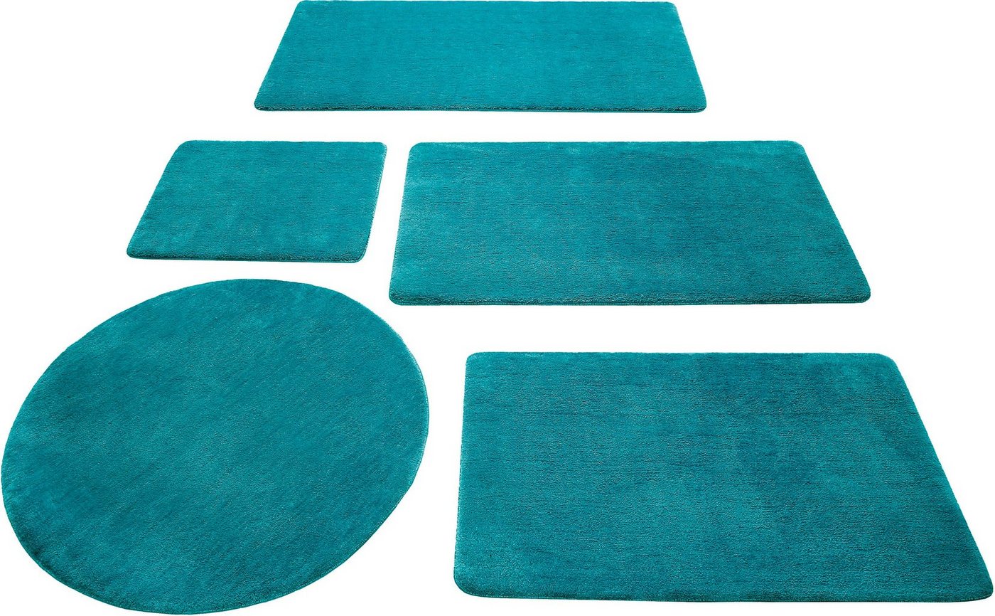 Wecon home Basics Badematte Joris, Höhe 20 mm, rutschhemmend beschichtet, strapazierfähig, Polyester, rechteckig, waschbar, viele Größen, Badezimmerteppich, uni von Wecon home Basics