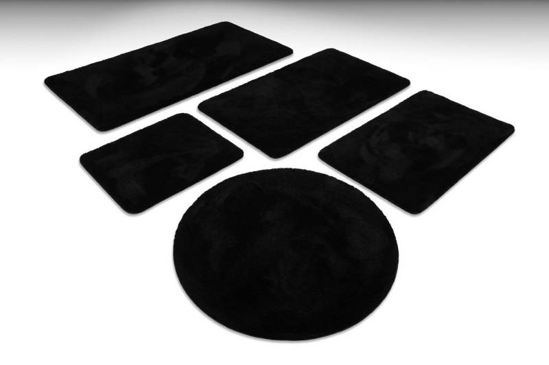 Wecon home Basics Badematte Joris, Höhe 20 mm, rutschhemmend beschichtet, strapazierfähig, Polyester, rechteckig, waschbar, viele Größen, Badezimmerteppich, uni von Wecon home Basics