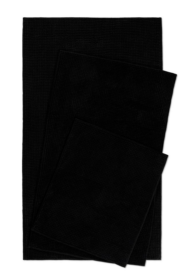 Wecon home Basics Badematte Balu, Höhe 14 mm, Polyester, rechteckig, Chenille, waschbar, rutschfest, schnell trocknend, weich, Badteppich von Wecon home Basics
