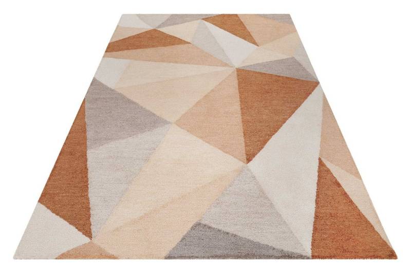 Wecon home Teppich Next Time 2.0, rechteckig, Höhe: 8 mm, modern, handgefertigt, geometrisches Design für Wohn-, Schlafzimmer von Wecon home