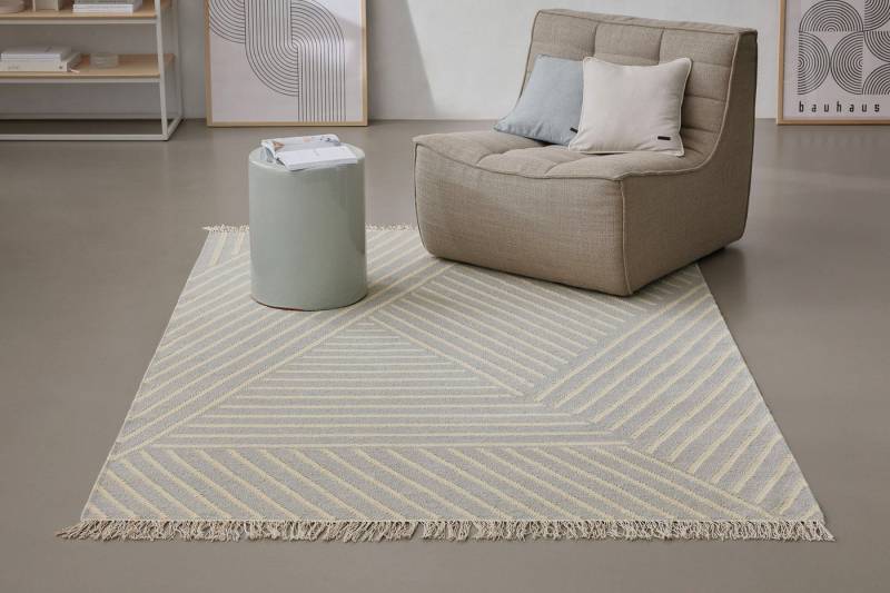 Wecon home Teppich Modern Pop, rechteckig, Höhe: 5 mm, handgewebt, robust, strapazierfähig, skandinavisch, Naturfaser von Wecon home