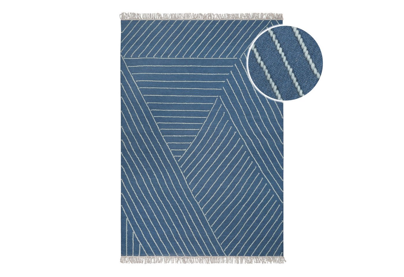 Wecon home Teppich Ocean Lines, rechteckig, Höhe: 11 mm, handgewebt, robust, strapazierfähig, skandinavisch, Naturfaser Wecon home Teppich Ocean Lines, rechteckig, Höhe: 11 mm, handgewebt, robust, strapazierfähig, skandinavisch, Naturfaser von Wecon home