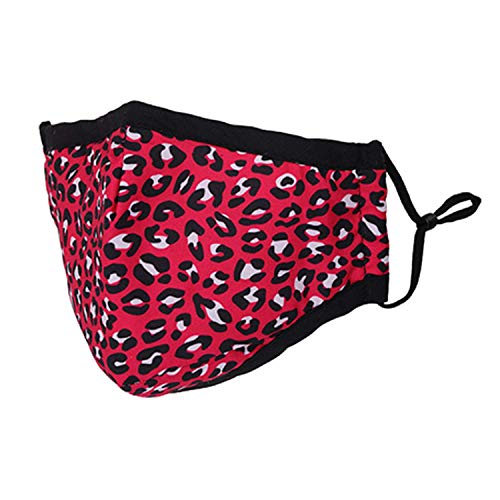 Waschbar Wiederverwendbar 3 Schichten Baumwolle Tuch - Pink - Leopardenmuster, One Size Fits Most von WedDecor