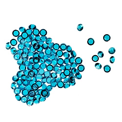 WedDecor 10.000 Stück Acryl Kristall Bling Diamant Perlen Hochzeit Tisch Streu, 4,5 mm Konfetti Strasssteine Diamanten für Tischdekoration Brautdusche Dekorationen Vase Perlen, Türkis Blau von WedDecor