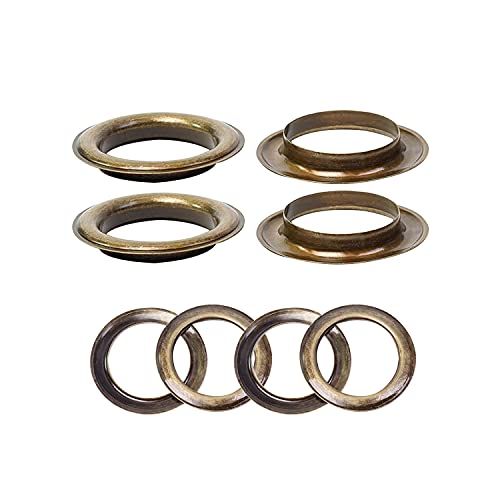 WedDecor 30mm Bronze Messing Ösen Ösen mit Scheiben für Bekleidung und Lederhandwerk, Unterlegscheiben für Vinyl Banner & Leinen Betrieb, DIY Projekte - Bronze, Pack of 25 von WedDecor