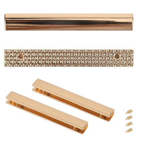 WedDecor Endclips für Leder Taschenriemen, Taschenklappe Kantenschutz für Handtaschen, Rechteckiger Stangenverschluss, Gurtverschluss Kantenverriegelung Zierleisten Platte für Designer Taschen, DIY von WedDecor