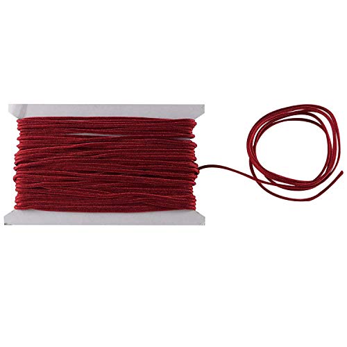 Weddecor Geflochten Nylon Kordel 1.5 mm Paracord Satin Verdreht Synthetische Saiten Rattail Schnüre für Handwerk, Perlung,Macrame,Quaste,DIY Projekte,Zubehör, 10M - Burgancy, 10M Weddecor Geflochten Nylon Kordel 1.5 mm Paracord Satin Verdreht Synthetische Saiten Rattail Schnüre für Handwerk, Perlung,Macrame,Quaste,DIY Projekte,Zubehör, 10M - Burgancy, 10M von WedDecor