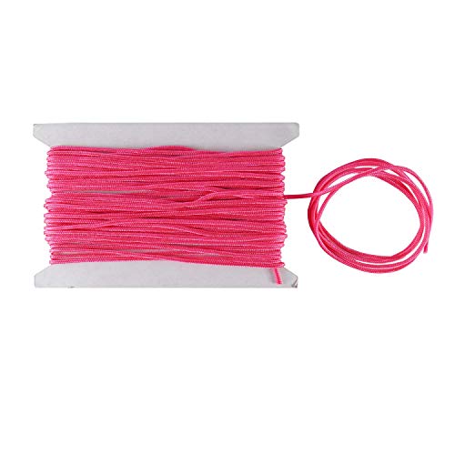 WedDecor Geflochten Nylon Kordel 1.5 mm Paracord Satin Verdreht Synthetische Saiten Rattail Schnüre für Handwerk, Perlung,Macrame,Quaste,DIY Projekte,Zubehör, 10M - Hot Pink, 10M von WedDecor