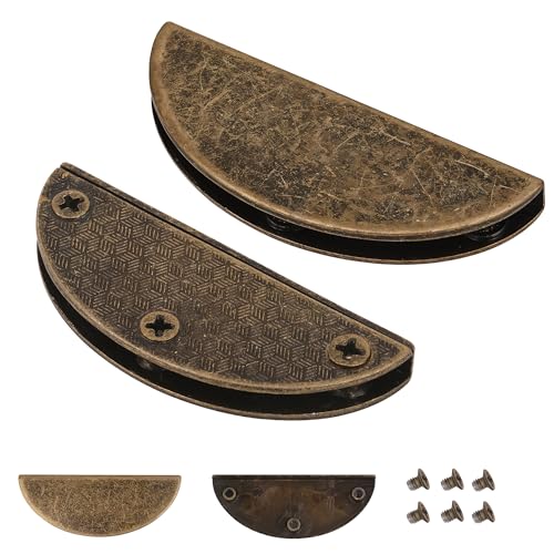 WedDecor Halbmond-Magnetkanten-Metallplattenverschlüsse - Halbrunde Taschenschloss-Verschlüsse, Geldbörsenkanten-Verschlussplatten, einfache Schraubbefestigung, Taschen-Hardware, Handtaschen-Reparatur von WedDecor