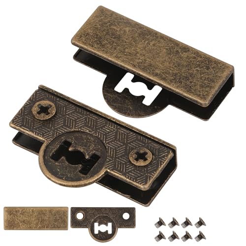 WedDecor Metallkantenplatten-Verschlussabdeckungen - Rechteckige Taschen-Verschlussabdeckung mit Schrauben, Geldbörsenrand-Schlossplatte, Handtaschen-Magnetverschluss-Abdeckung, Taschenschlossplatte von WedDecor