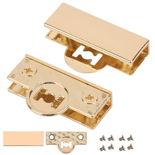 WedDecor Metallkantenplatten-Verschlussabdeckungen - Rechteckige Taschen-Verschlussabdeckung mit Schrauben, Geldbörsenrand-Schlossplatte, Handtaschen-Magnetverschluss-Abdeckung, Taschenschlossplatte von WedDecor