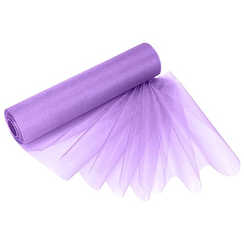 WedDecor Organza-Rollschärpe, 26 m x 29 cm, für Tischläufer, Stuhlhusse, Schleifen, Schmuck, Hochzeiten und Veranstaltungen, Partydekoration, Bastelbedarf, Hellviolett von WedDecor