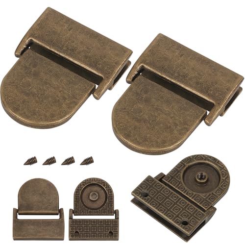 WedDecor Rechteckige Schnallenabdeckung mit abgerundeter Verschlussklappe, Metallbeutelverschlussplatte, abgerundetes Geldbörsen-Klappenschloss mit Schrauben, Hardware für Kupplungen und Taschen von WedDecor