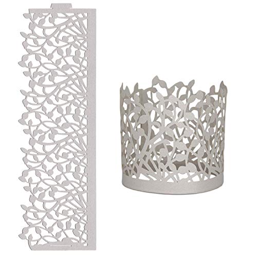 WedDecor Weiß Tee-Licht Kerze-Halter Papier Verpackungen Blatt Design für Flackernd Kerzen Geburtstag, Hochzeit, Partys, Events, Tisch Mittelstück Dekoration (50 Stück Packung) - Silbern, Pack of 50 von WedDecor