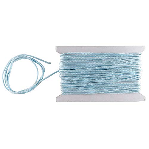 Weddecor Nylon Saiten Rand Kordel 1.2mm Paracord Satin Geflochten Verdreht Synthetische Rattail Schnüre für Chinesisch Knoten Perlung Schmuckherstellung Macrame Handwerk - Babyblau Weddecor Nylon Saiten Rand Kordel 1.2mm Paracord Satin Geflochten Verdreht Synthetische Rattail Schnüre für Chinesisch Knoten Perlung Schmuckherstellung Macrame Handwerk - Babyblau von WedDecor