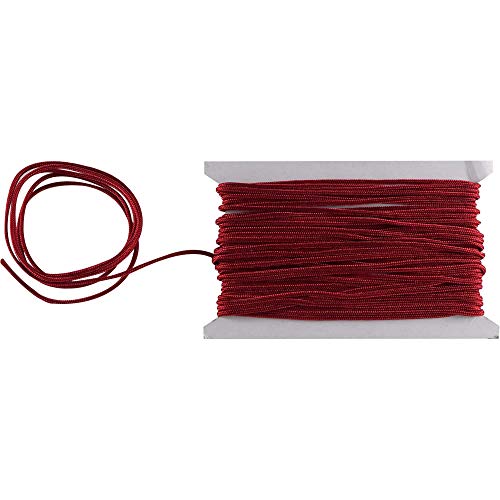 Weddecor Nylon Saiten Rand Kordel 1.2mm Paracord Satin Geflochten Verdreht Synthetische Rattail Schnüre für Chinesisch Knoten Perlung Schmuckherstellung Macrame Handwerk - Burgunder von WedDecor