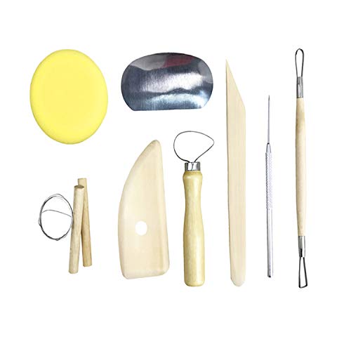 8-teiliges Keramik-Ton-Werkzeug-Set, Töpfer- und Polymer-Tonwerkzeuge, Holzmodellierwerkzeug für Töpferei, Glätten. von WedFeir