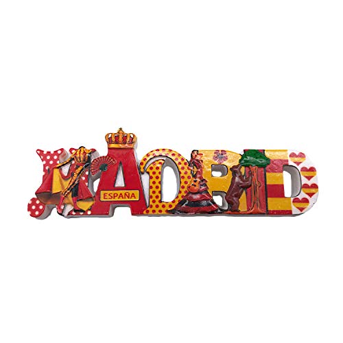 3D Buchstaben Madrid Kühlschrank Kühlschrankmagnet Tourist Souvenirs Handgemachte Harz Handwerk Magnetische Aufkleber Home Küche Dekoration Reise Geschenk von Wedare Magnet Souvenir