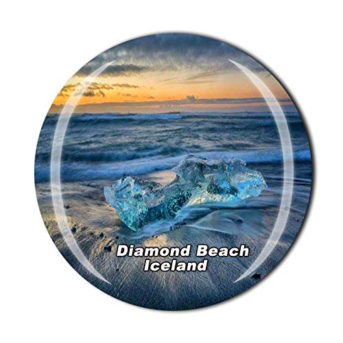 3D Diamant Strand Hofn Island Kühlschrank Magnet Kristall Glas Magnet Reise Souvenir Sammlung Geschenk Magnet Sticker Home Küche Dekoration von Wedare Magnet Souvenir