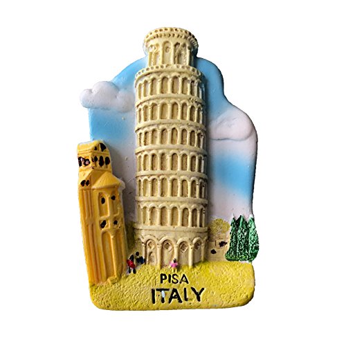 3D-Kühlschrankmagnet, Pisa, Rom, Roma, Venedig, Italien, Reise-Souvenirs, handgefertigter Kühlschrankmagnet, Heim- und Küchendekoration, magnetischer Aufkleber von Wedare Magnet Souvenir