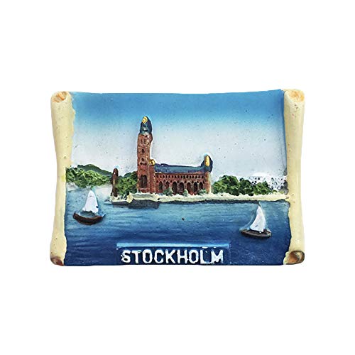 3D-Kühlschrankmagnet, Schweden Stockholm, Reiseaufkleber, Souvenirs, Heim- und Küchendekoration, Schweden-Kühlschrankmagnet aus China von Wedare Magnet Souvenir