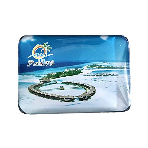 3D Malediven Kühlschrank Kühlschrankmagnet Kristall Glas Magnet Handmade Tourist Travel Souvenir Sammlung Geschenk Whiteboard Magnetischen Aufkleber Dekoration von Wedare Magnet Souvenir