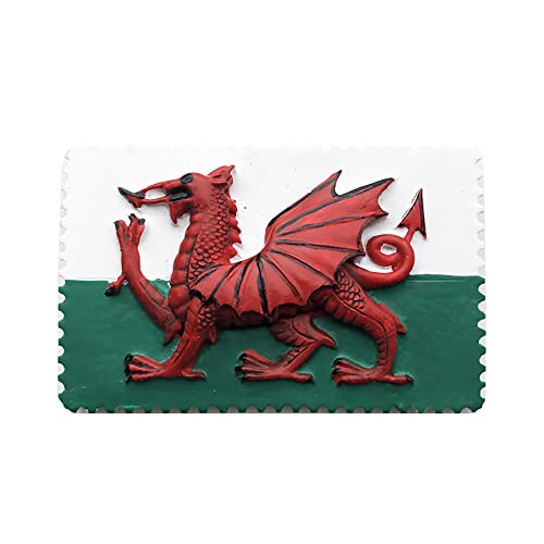 3D Wales UK Kühlschrank Kühlschrankmagnet Tourist Souvenirs Handmade Harz Handwerk Magnetischen Aufkleber Home Küche Dekoration Reise Geschenk von Wedare Magnet Souvenir