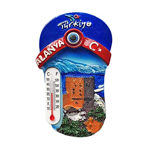 Alanya Türkei 3D Hausschuh Kühlschrankmagnet Reiseaufkleber Souvenirs Thermometer Heim- & Küchendekoration Türkei Kühlschrankmagnet aus China von Wedare Magnet Souvenir