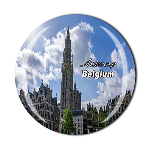 Antwerpen Belgien 3D Kühlschrank Magnet Souvenir Kristall Glas Magnet Tourist Reise Souvenir Sammlung Geschenk Magnetaufkleber Home Küche Dekoration von Wedare Magnet Souvenir