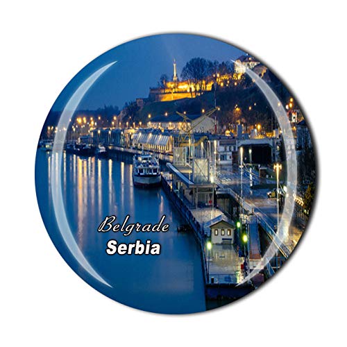 Belgrade Serbien 3D Magnet Kühlschrank Magnet Kristall Glas Magnet Reise Souvenir Sammlung Geschenk Magnet Aufkleber Home Küche Dekoration von Wedare Magnet Souvenir