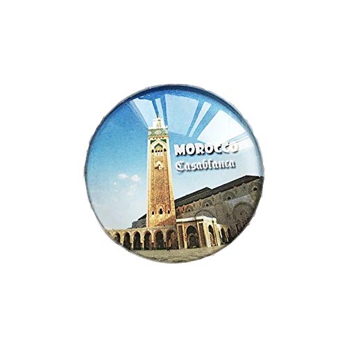 Casablanca Marokko 3D Kühlschrank Kühlschrankmagnet Kristall Glas Handgemachte Tourist Travel Souvenir Sammlung Geschenk Whiteboard Magnetischen Aufkleber Dekoration von Wedare Magnet Souvenir