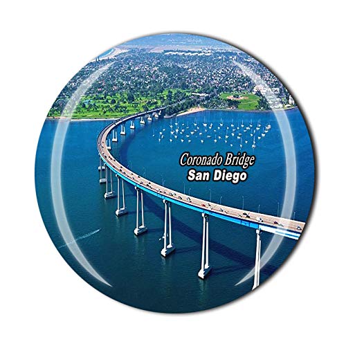 Coronado Bridge San Diego 3D USA Kühlschrankmagnet Souvenir Kristall Glas Magnet Reise Souvenir Sammlung Geschenk Home Küche Dekoration von Wedare Magnet Souvenir