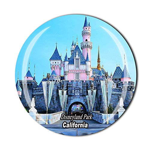 Disney Park Los Angeles 3D Amerika Kühlschrankmagnet Souvenir Kristall Glas Magnet Tourist Reise Souvenir Sammlung Geschenk Magnetaufkleber Home Küche Dekoration von Wedare Magnet Souvenir
