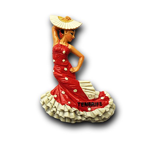 Flamenco-Tänzerin Spanien, 3D-Kühlschrankmagnet, handgefertigter Kühlschrankmagnet, Heim- und Küchendekoration, magnetischer Aufkleber von Wedare Magnet Souvenir
