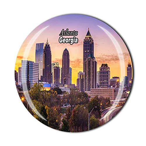 Georgia Atlanta 3D USA Amerika Kühlschrank Magnet Souvenir Kristall Glas Magnet Reise Souvenir Sammlung Geschenk Home Küche Dekoration von Wedare Magnet Souvenir