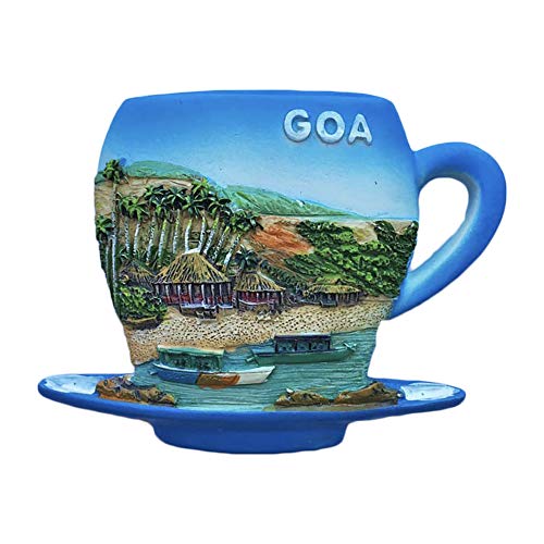 Goa India 3D-Kaffeetasse Kühlschrankmagnet Touristensouvenir Reiseaufkleber Indien Kühlschrankmagnet Heim- und Küchendekoration aus China (Kaffeetasse) von Wedare Magnet Souvenir