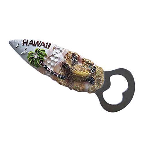 Hawaii USA Kühlschrankmagnet Flaschenöffner Reiseaufkleber Souvenir Bieröffner Amerika Tourist Kühlschrankmagnet Heimdekoration aus China (gelb) von Wedare Magnet Souvenir