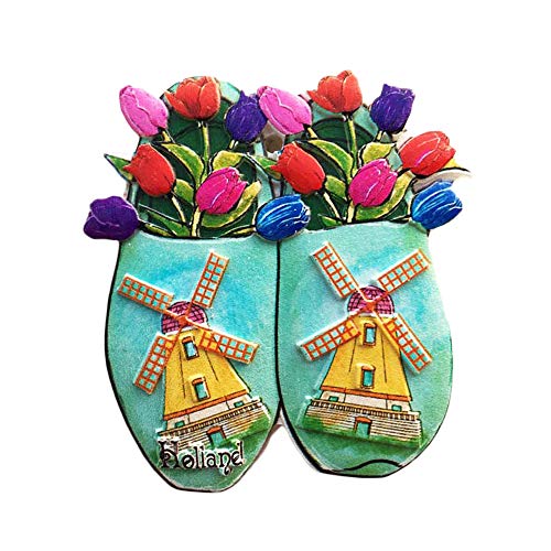 Holland 3D Tulpe Windmühle Kühlschrankmagnet Souvenirs Handgemachte Harz Magnetische Aufkleber Home Küche Dekoration, Niederlande Kühlschrankmagnet Sammlung Geschenk von Wedare Magnet Souvenir