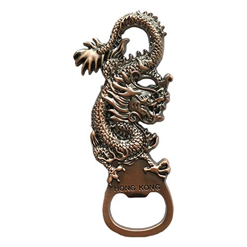 Hongkong China 3D Dragon Kühlschrank Magnet Flaschenöffner Tourist Souvenirs Kollektion, Hongkong Magnetische Aufkleber Kühlschrank Magnet Bieröffner von Wedare Magnet Souvenir