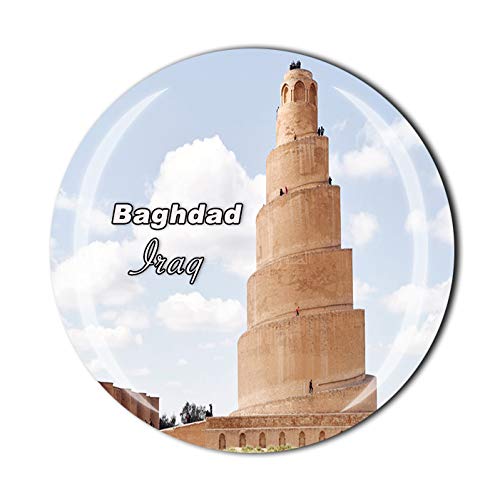 Irak 3D Baghdad Kühlschrankmagnet Kristallglas Magnet Tourist Reise Souvenir Sammlung Geschenk Magnetaufkleber Home Küche Dekoration von Wedare Magnet Souvenir