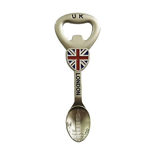 London UK 3D-Löffel-Kühlschrank-Magnet Flaschenöffner, Touristensouvenirs-Kollektion, London Magnet-Aufkleber, Kühlschrankmagnet Bieröffner von Wedare Magnet Souvenir